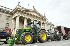 Watch: fuel price protest reaches O’Connell Street in Dublin