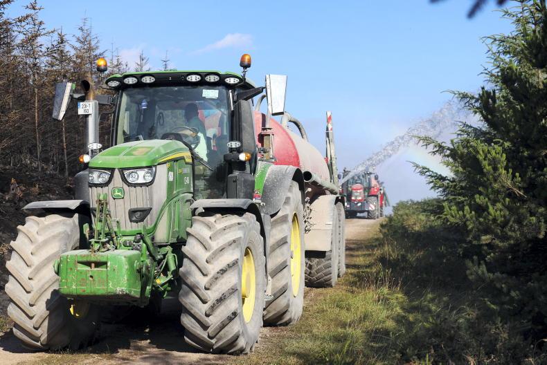 In pictures: fire crews and farmers battle blaze on Slievenamon Mountains