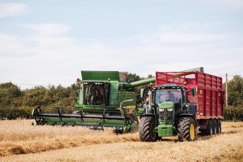 Harvest in full gear for spring barley