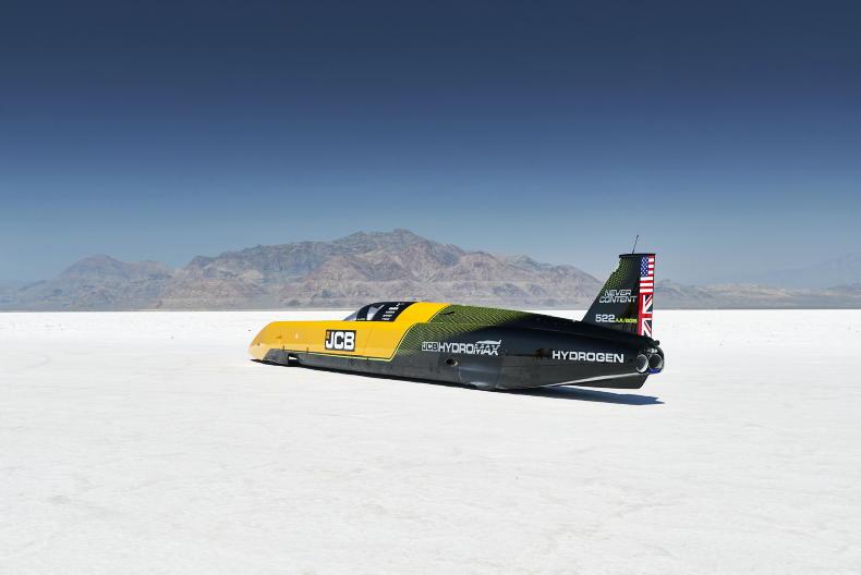 JCB hydrogen-powered car breaks world record at over 650km/h
