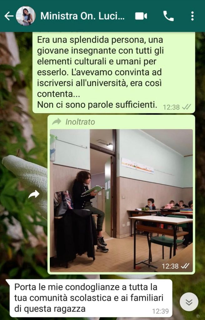 Scuola Cordoglio Per La Morte Della Giovane Insegnante Genny Billotto Le Condoglianze Della Ministra Azzolina Il Biellese
