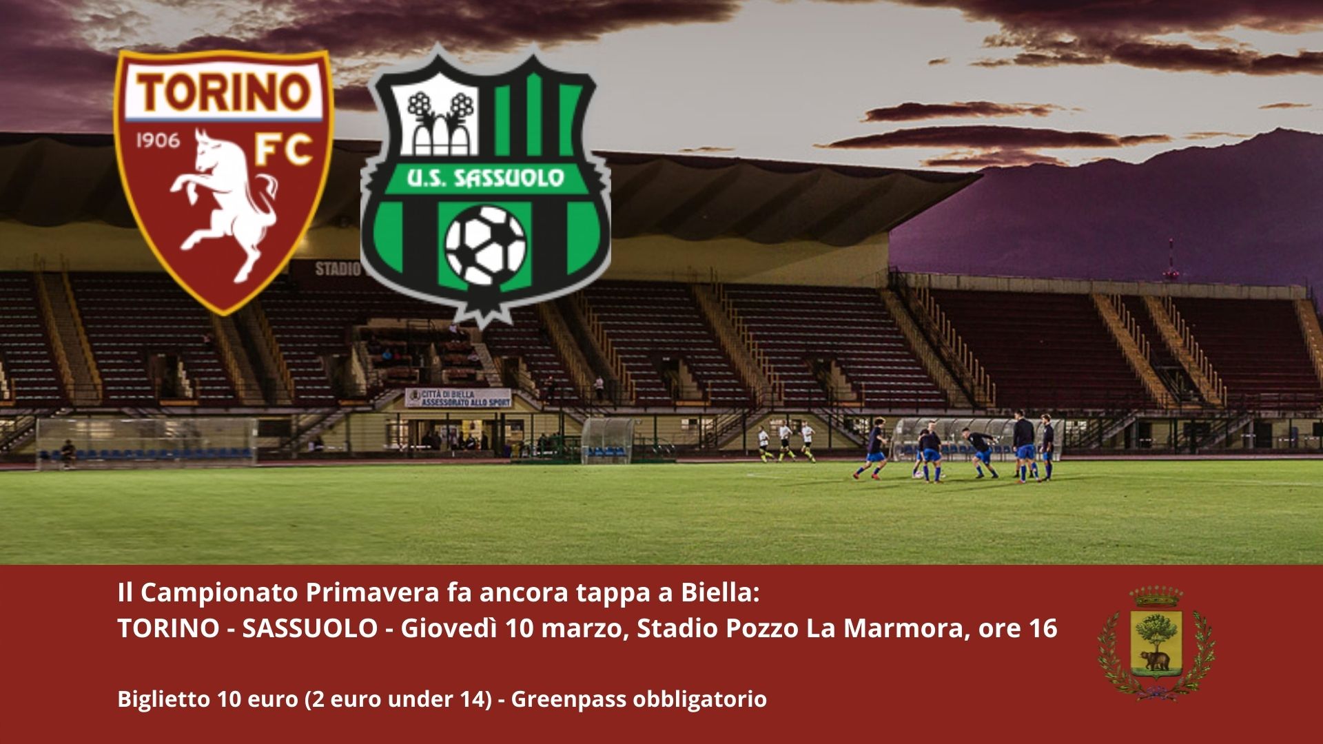 Giovedì allo stadio PozzoLa Marmora ritorna il Torino Primavera Il Biellese