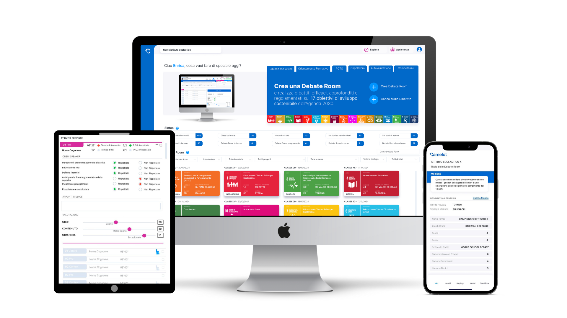Camelot for Debate: piattaforma di dibattito per scuole e organizzazioni