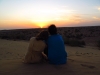 Klik om te vergroten Zonsondergang in de dessert