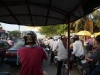Super drukke straten gevult met motorbikes/scooters in Phnom Pen