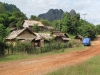 Huisjes in de buurt van Vang-vieng