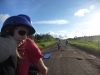 Op de scooter over het Bolaven plateau, met leuke gaten in de weg!