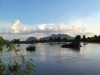 Ons uitzicht vanuit ons bungalowtje op de 4000-islands