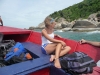 Klik om te vergroten Op de taxiboot vanaf ons paradijsstrandje