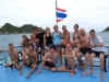 Klik om te vergroten De duikgroep op de boot, Ko Tao