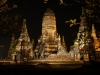 Klik om te vergroten Tempel bij avond, Ayutthaya.