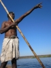 Klik om te vergroten George onze stuurman tijdens een vistrip op de Zambezi