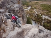 Klauteren naar de waterval