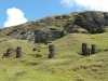 De krater waar de Moai geboren worden.