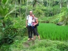Cees en Karina bij de rijstvelden (Bali).