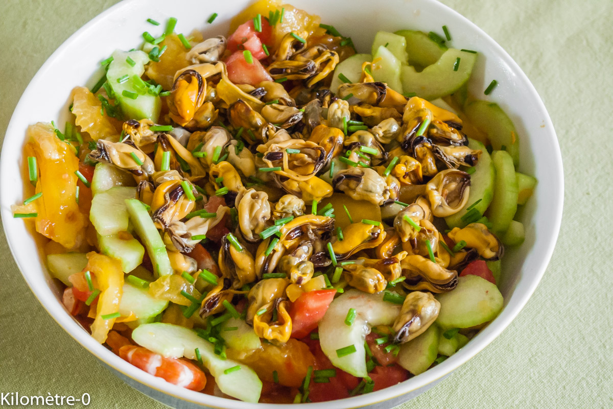 Salade Grecque Aux Moules Et Crevettes Recette Par Kilometre 0
