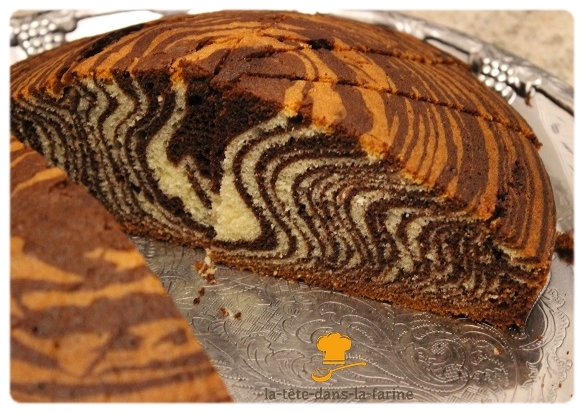 Zebra Cake Le Gateau Zebre Recette Par La Tete Dans La Farine