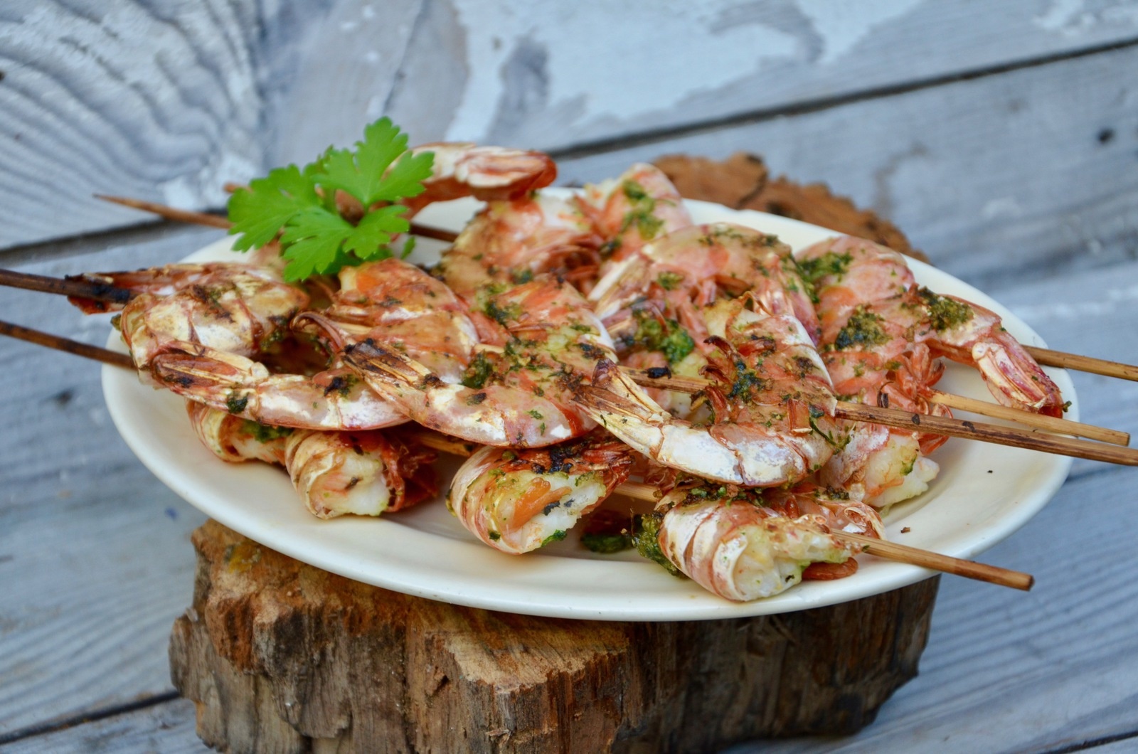 Brochette De Gambas Et Saint jacques Sauce Whisky Brochettes de gambas - Recette par La p'tite cuisine de Pauline