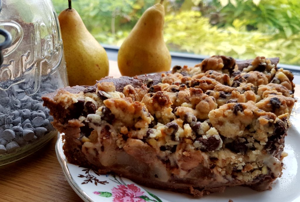 Tarte Crumble Aux Poires Epicees Et Au Chocolat Recette Par Papilles A L Affut