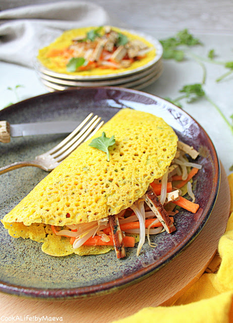 Banh Xeo Une Crepe Vietnamienne Salee Au Lait De Coco Recette