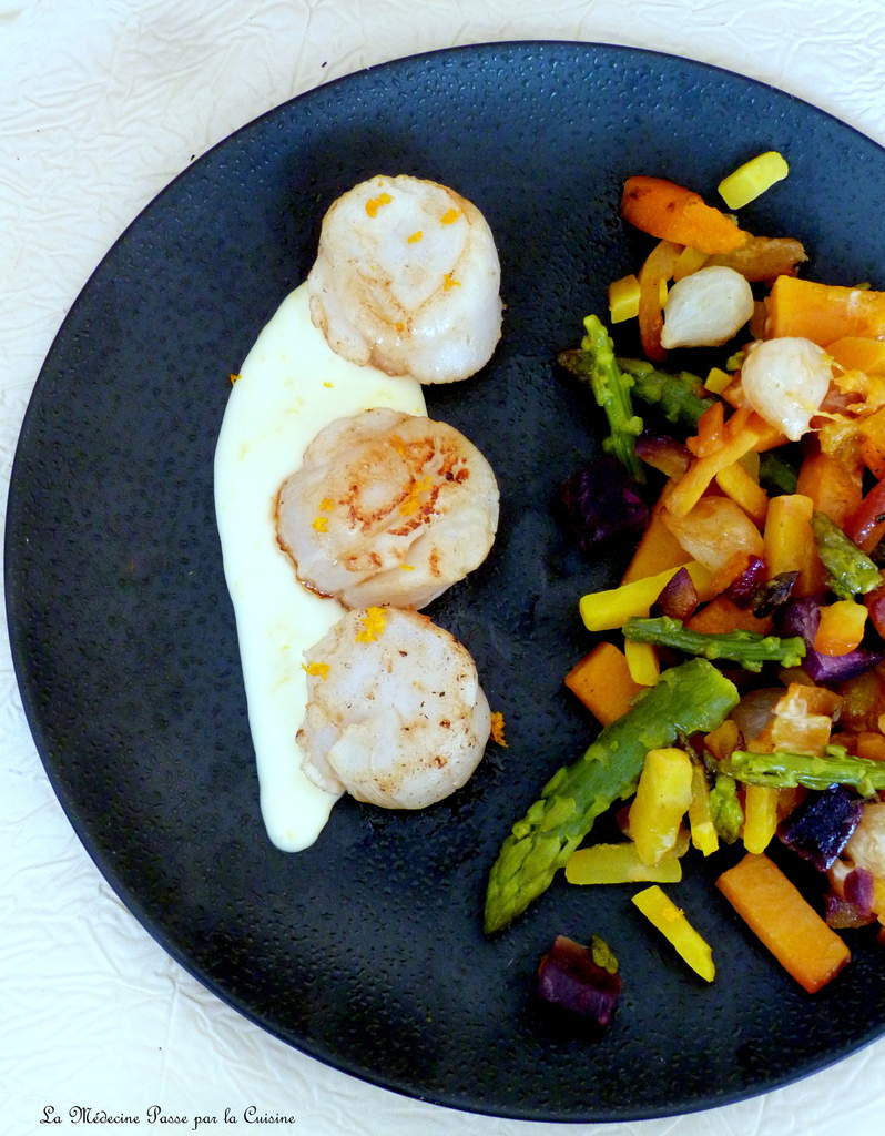 Saint jacques à la crème de yuzu