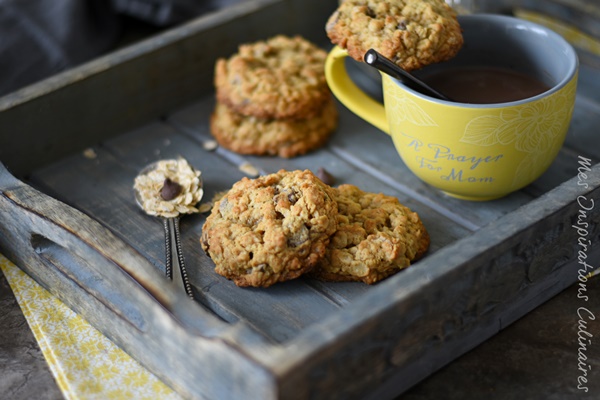 Cookies Chocolat Et Flocons D Avoine Recette Par Mes Inspirations Culinaires