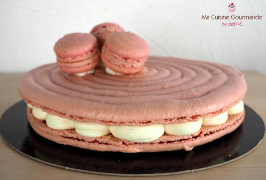 Macaron Geant Vanille Framboise Recette Par Delf745