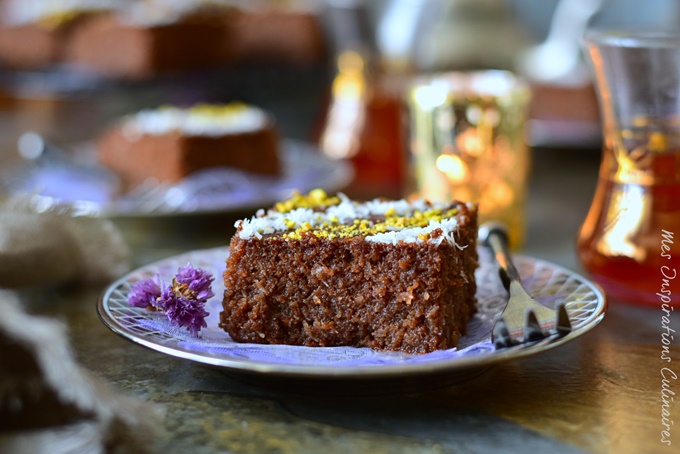Besboussa Au Chocolat Noix De Coco Gateau De Semoule Recette Par Mes Inspirations Culinaires