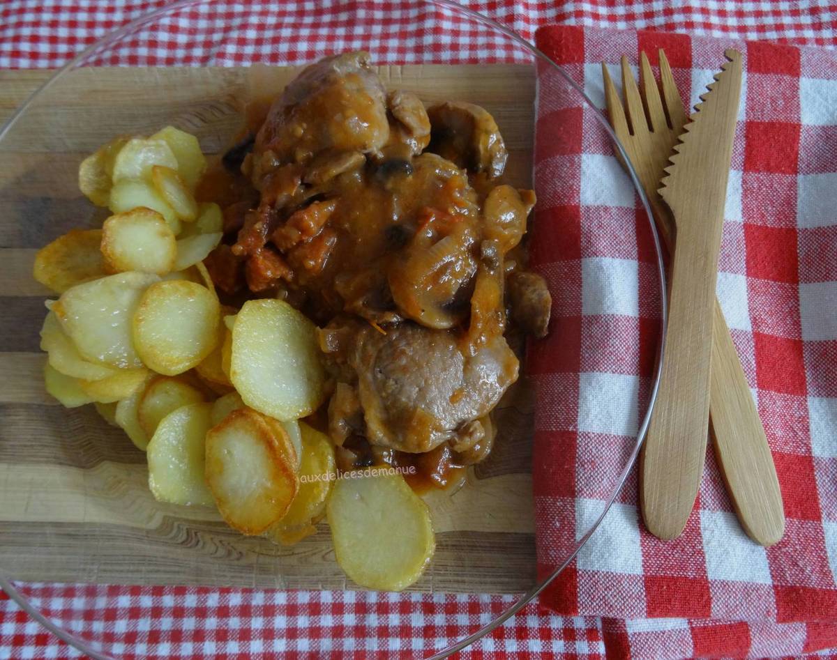 Sot L y Laisse De Dinde à La Provençale Sot l'y laisse de dinde à la sauce tomate et chorizo au bourgogne - Recette  par auxdelicesdemanue