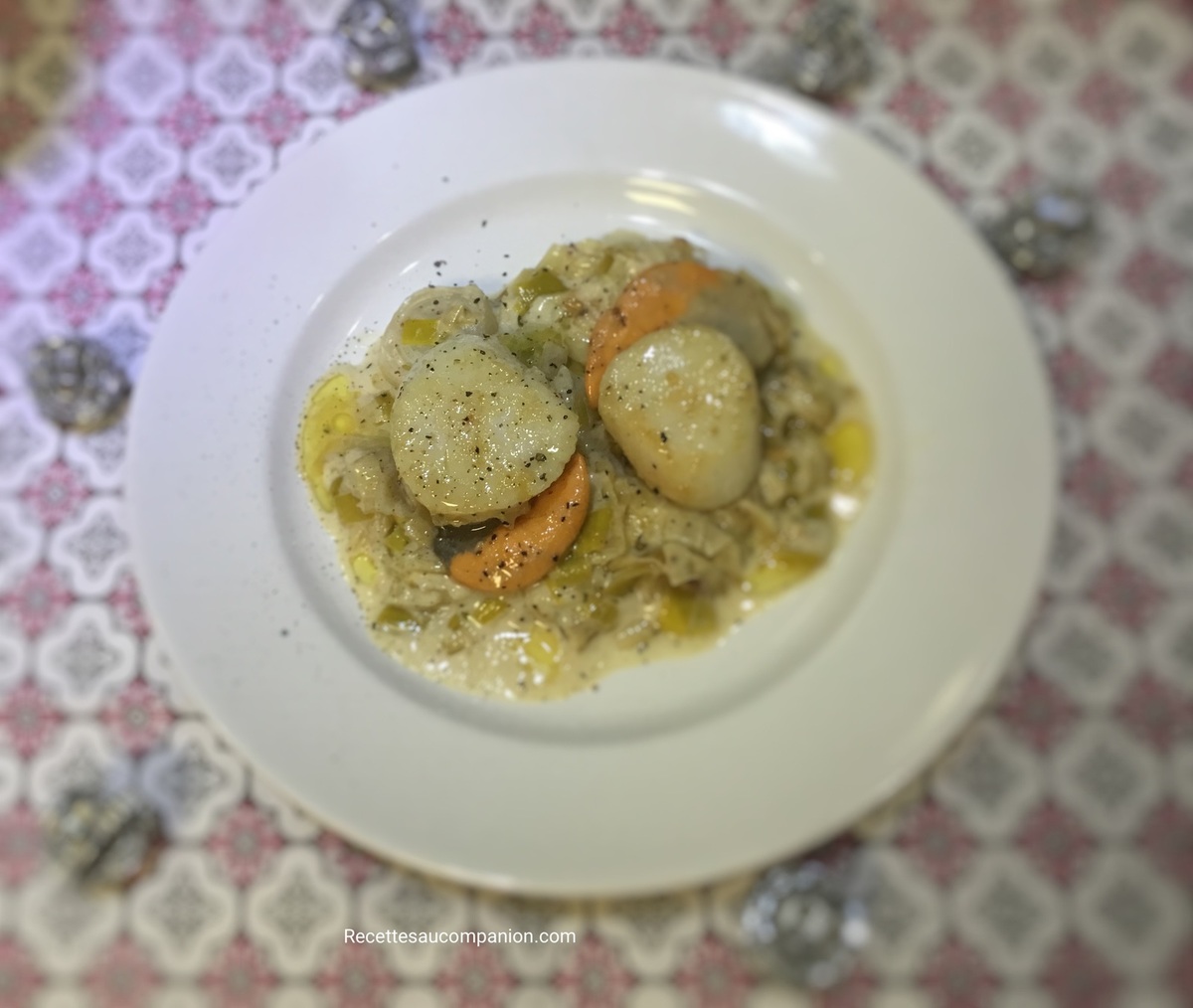 Fondue De Poireaux Saint Jacques Cookeo Coquilles saint Jacques sautées au beurre noisette sur lit de fondue de  poireaux - Recette par Recettes au companion ou pas