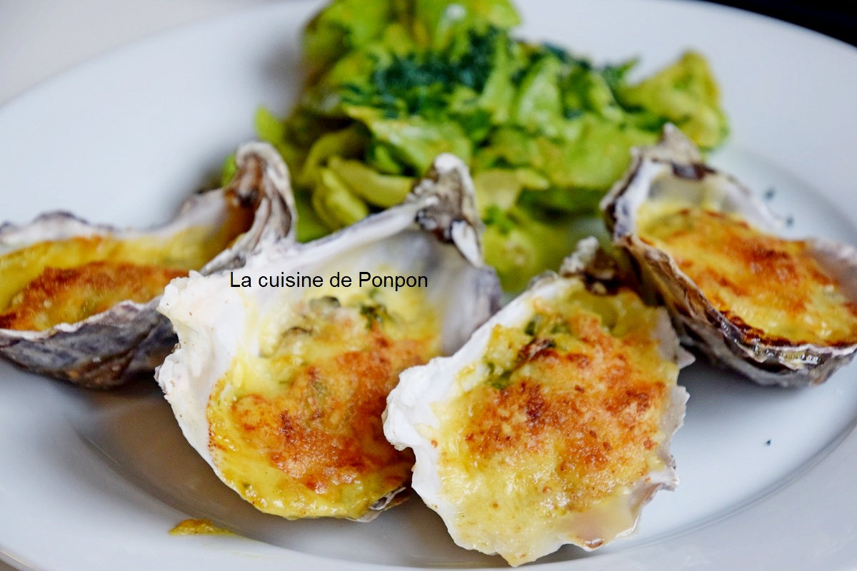 Huîtres Gratinées Au Parmesan Et Curry Huîtres gratinées - Recette par miamponpon