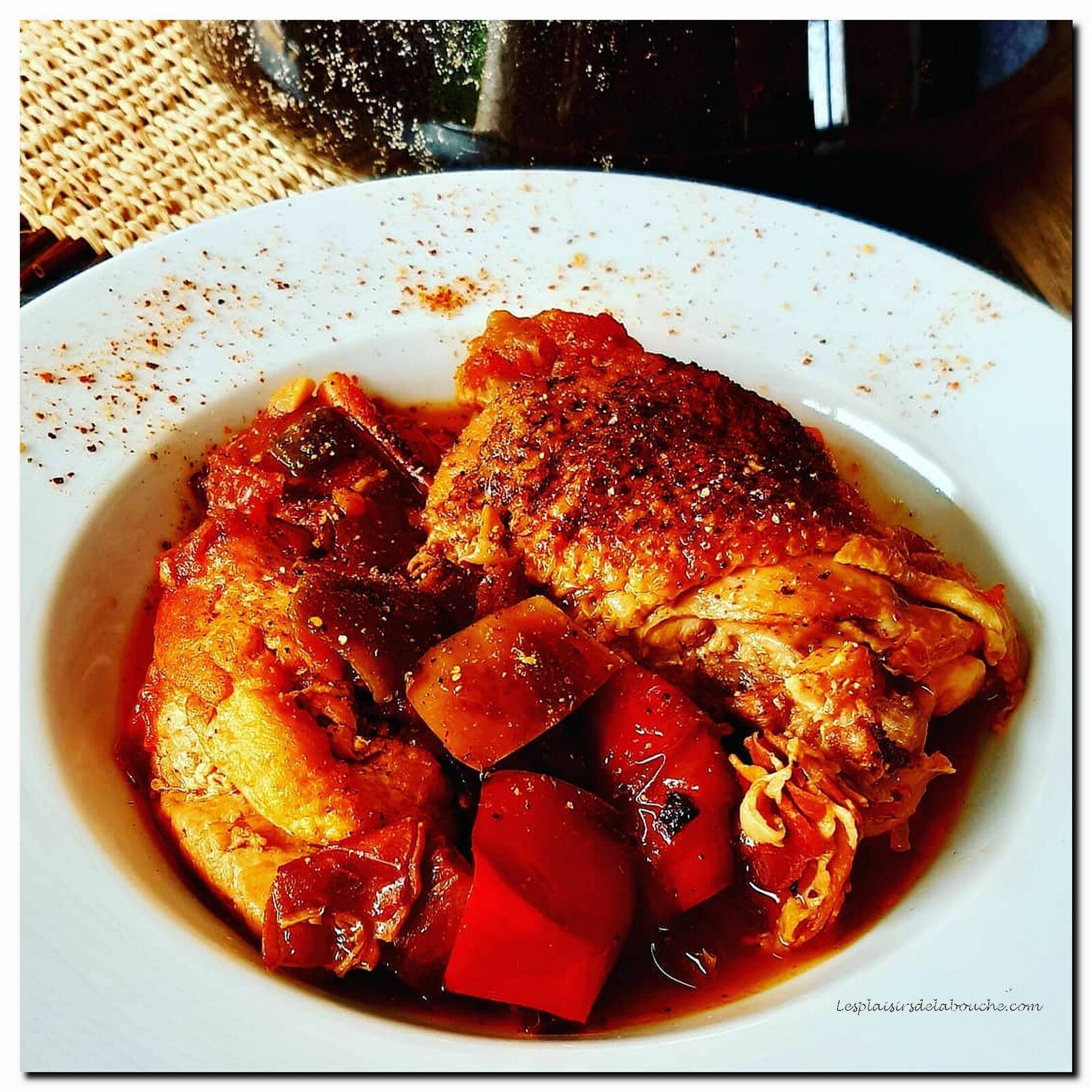 Que Boire Avec Un Poulet Basquaise Poulet basquaise au jambon de Bayonne - Recette par Les plaisirs de la  bouche
