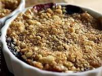 Crumble pommes myrtilles