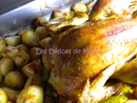 Poulet Roti Au Citron Et Au Romarin Pommes De Terre Roties De