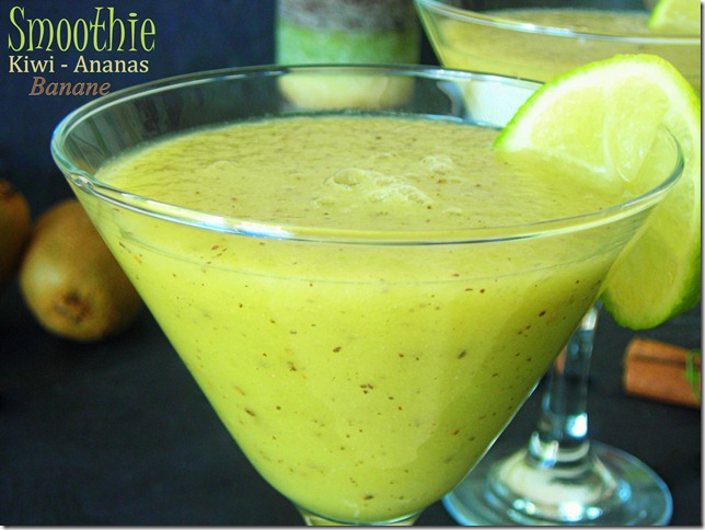 Smoothie au kiwi ananas et banane pour faire le plein d'énergie - Recette  par Mes inspirations culinaires