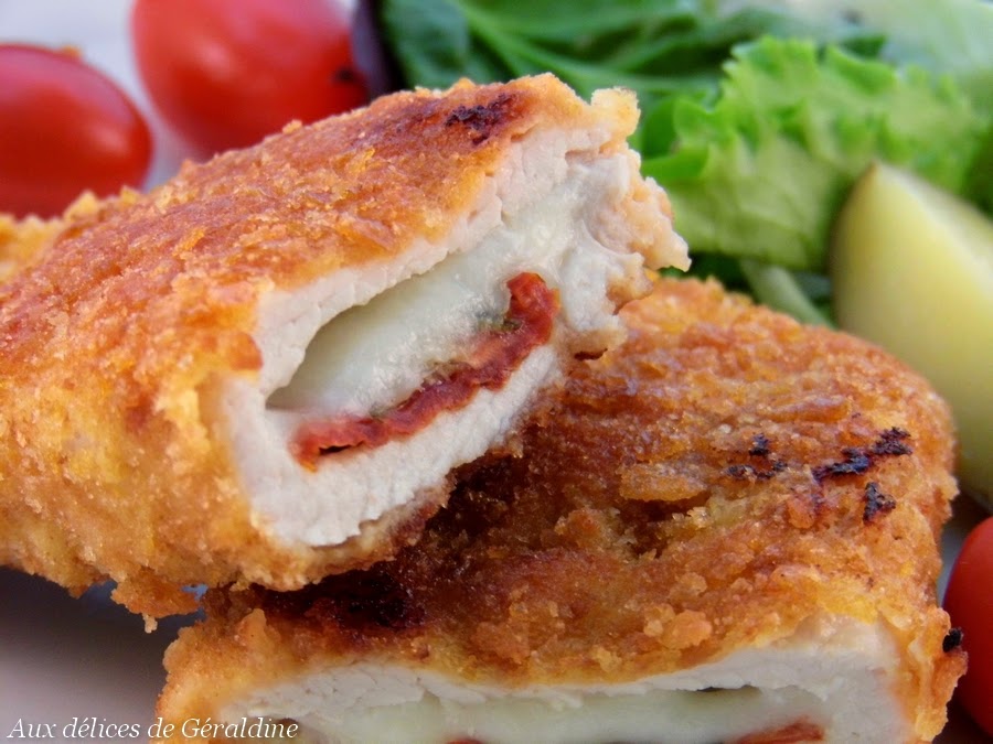 Escalope Cordon Bleu A L Italienne Mozzarella Tomates Sechees Et