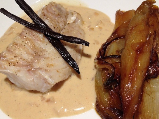 Dos De Cabillaud A La Vanille Endives Braisees A L Orange