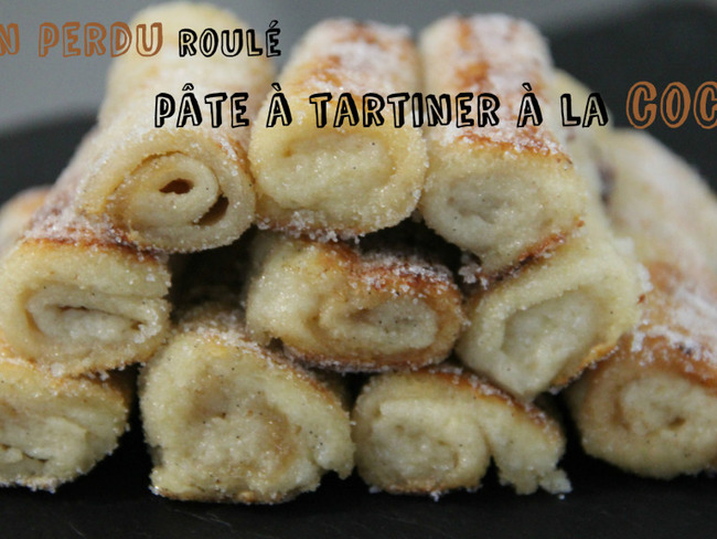 Pain Perdu Roule A La Pate A Tartiner De Coco Recette Par