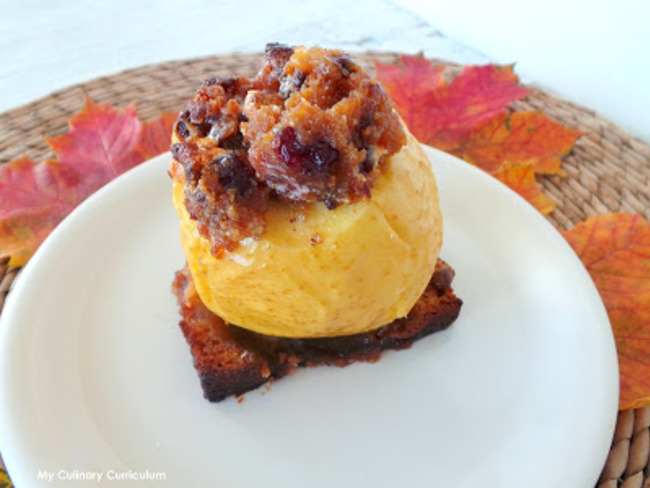 Pomme Au Four Au Pain D Epices Cranberries Chocolat Et Mini