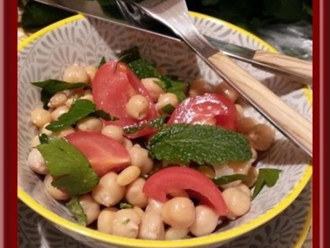Salade de pois chiches Libanaise - Recette par Oh la gourmande