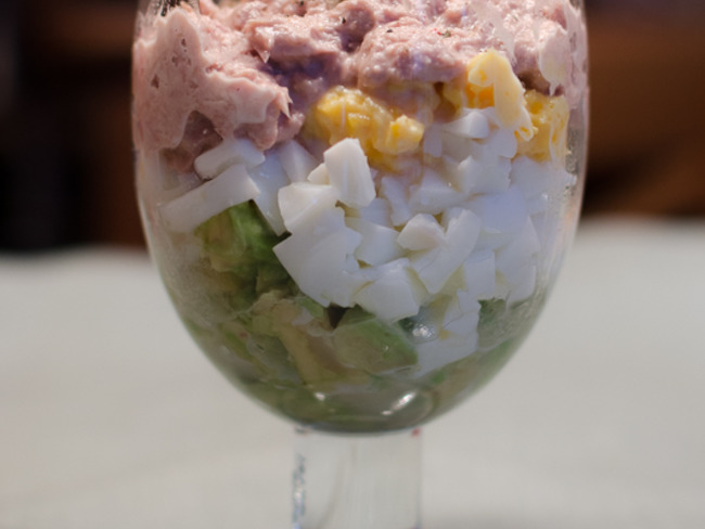 Verrine A L Avocat Au Thon Et Aux Oeufs Mimosa Recette Par