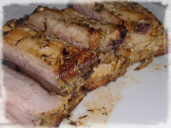 Travers De Porc A La Moutarde Et Vin Blanc Recette Par