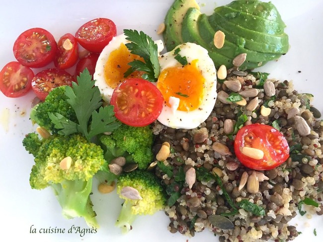 Salade De Quinoa Brocoli Lentilles Recette Par La Cuisine D Agnes