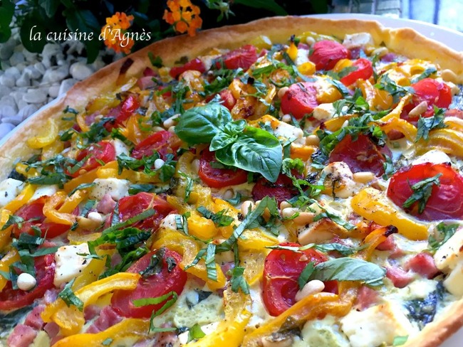 Tarte Aux Epinards Tomates Cerise Feta Basilic Recette Par La