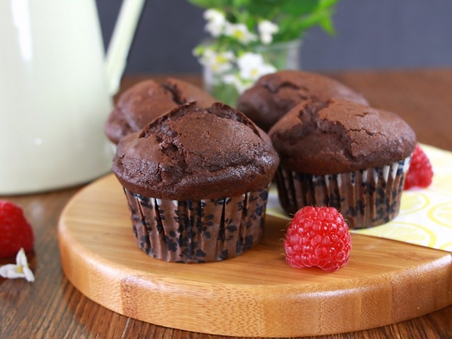 Muffins Aeriens Double Chocolat Framboise Recette Par The
