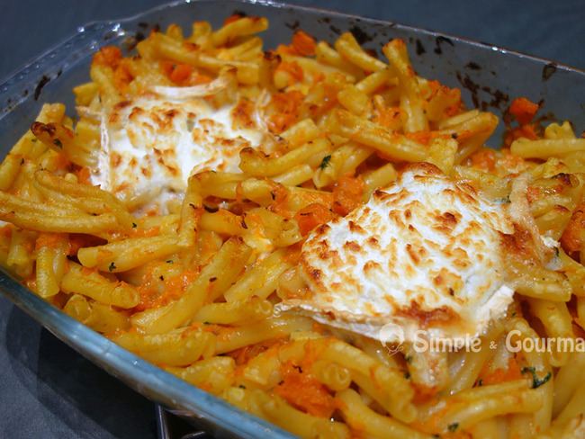 Gratin De Pâtes Au Potiron Et Chèvre Recette Par Simple