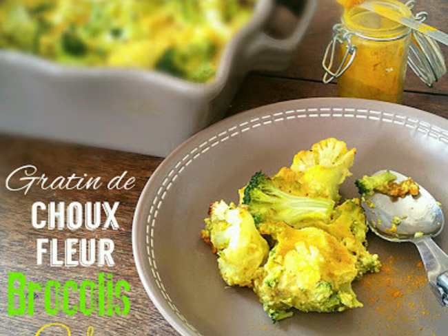 Gratin Choux Fleur Brocolis Au Lait D Amandes Et Curcuma