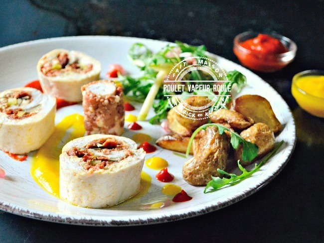 Poulet Vapeur Roule En Ballottine Farci Au Chorizo Legumes Et
