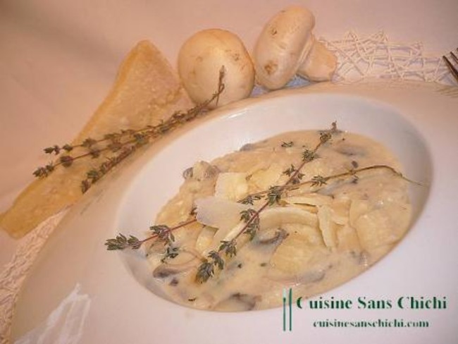 Risotto Au Parmesan Et Aux Champignons De Paris Recette Par