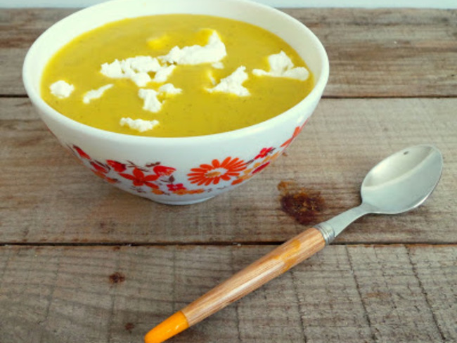 Soupe Courgettes Carottes Fromage De Chevre Et Curry Recette